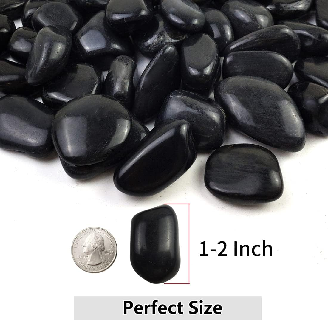 Black Polished Pebbles
